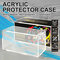 Boîte de rangement en acrylique pour boosters de TCG coréen, 5 mm, transparente, magnétique, anti-UV à 100 %, aimant N52, résistante à l'eau, réutilisable pour cartes