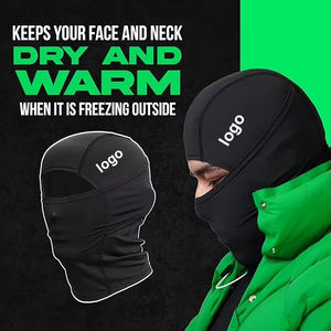 Balaklava Penutup Wajah Penuh Khusus untuk Olahraga, Masker Ski Rajut Hitam untuk Bersepeda dan Mendaki Gunung di Musim Dingin - Product Image 3