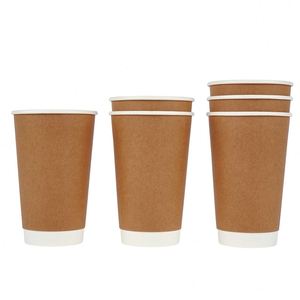 Gobelets en papier à double paroi personnalisés avec logo et taille sur mesure pour boissons chaudes, thé, jus, lait, café - Product Image 3