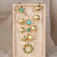 Collier de perles de turquoise bleue naturelle et de perles d'eau douce pour femmes bijoux à breloques en cuivre pour mariages et fêtes