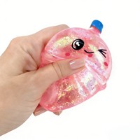 Jouet Squishy Créatif à Remontée Lente en Forme de Tasse de Thé au Lait avec Visage Mignon, Anti-Stress, Jouet à Presser Fidget