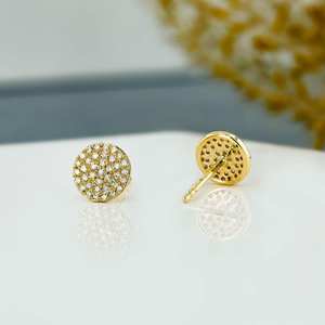 <b>Fine</b> Lab Grown Diamond Stud <b>Earrings</b> Round Brilliant Cut 925 Sterling Silver Elegant Jewelry for Women Daily Wear - Product Image 2