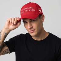 Casquette de baseball rouge à 6 panneaux et visière incurvée, broderie personnalisée, vente en gros d'usine, pour l'activité en Suisse