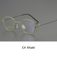 Montura de Gafas de Titanio Puro, Diseño Poligonal, Ligeras, Anti Luz Azul, Unisex, Gafas Ópticas