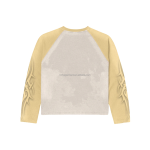 Custom High Quality Graphic T-<b>shirt</b> Men's Thermals Longsleeve <b>Shirt</b> Cotton DTG Printed <b>Waffle</b> Long Sleeve <b>Shirt</b> - Product Image 6