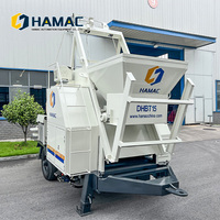 Pompe à béton électrique mobile avec mélangeur, machine de construction, couple élevé, 40 m/h, capacité de la trémie 400 L, pression 10 MPa