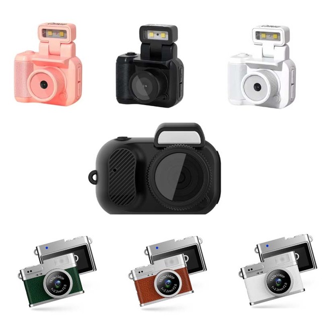 New Lanyard KeyChain Mini Digital Camera Pocket Video Camera 1080P HD Video Recorder Kids Retro Camera for Travel