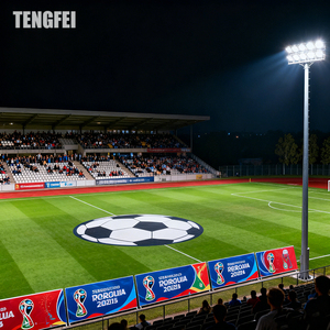 Tengfei Hot Bán cao mast cho lĩnh vực bóng đá chuyên nghiệp 3D bản vẽ mạ kẽm Led cao mast nhẹ Lũ lụt - Product Image 2
