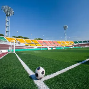 Karpet rumput sintetis hijau rumput sintetis panorama untuk lapangan sepak bola olahraga lantai lapangan lapangan lapangan lapangan sepak bola