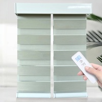 Persianas Enrollables Motorizadas Dobles Inteligentes con Motor Tubular Eléctrico DC Integrado, Doble Capa, Tipo Zebra, en Oferta