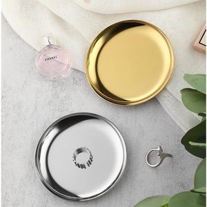 Caixa de metal luxuosa para servir joias, acessórios, bandeja de colar em placa de ouro, suporte de exibição - Product Image 2