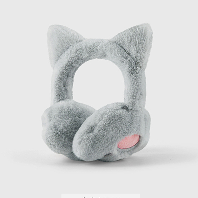 Foldable Plush Winter Earmuffs Wholesale, 100% Polyester Warm Outdoor Cold Proof Earmuffs for Ladies