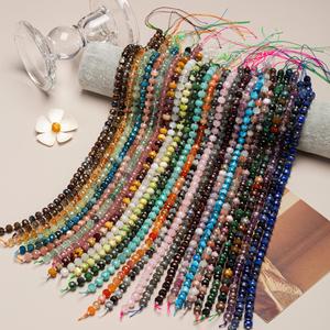 27 tipos 6X8mm turmalina Rosa facetada Rondelle piedras preciosas DIY cuentas para fabricación <span class=keywords><strong>de</strong></span> joyas pulseras adultos - Product Image 1