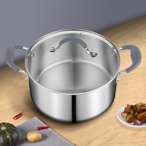 Lennon Ustensiles de cuisine de luxe haut de gamme Pot à soupe en acier inoxydable composite à trois couches Pot à soupe multifonction <span class=keywords><strong>24</strong></span> <span class=keywords><strong>cm</strong></span> - Product Image 2