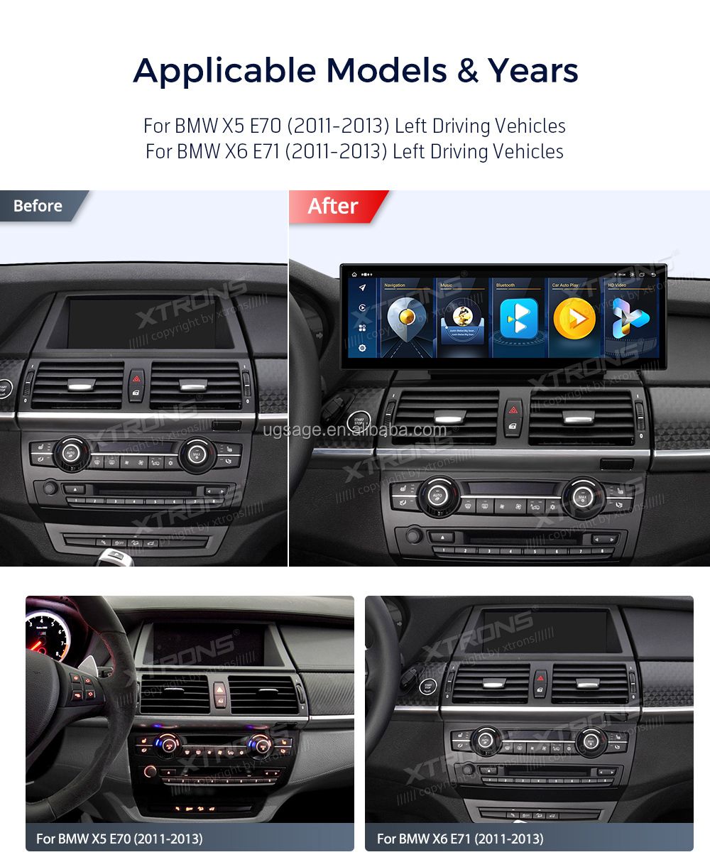 【最安応談可】BMW X5 E70 (2011-2013) X6 E71 (2011-2014)　　CIC　アンドロイド9.0 ナビ【送料無料】 12.3\" Android 13 4+64GB BMW X5 E70 X6 E71 CIC