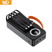 Power Bank Pengisian Cepat 30000mAh PD QC Dilengkapi Kabel Ganda Baterai Cadangan Eksternal Darurat Luar Ruangan PowerBank 30000 MAh