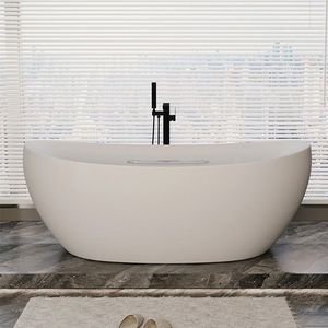 Bathroom Bathtub Hot Bathtub Hottub Free Standing Bathroom Solid Surface Household Hotel Bathtub for Adult - Product Image 5