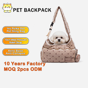 Large Capacity Pet Travel <strong>Sling</strong> Bag Street Style Wide Comfort Strap Autumn Winter Dog Cat Carrier for Small Medium Dogs - Product Image 1