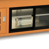 Station de sauces mobile professionnelle pour fondue et bar à condiments, avec 13 bacs en acier inoxydable et armoire de rangement et de présentation