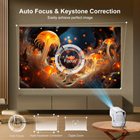 Mini-projecteur portable HY260PRO 4K Android 11 à courte focale pour home cinéma, lampes LED, objectif autofocus, 200 lumens, format de poche