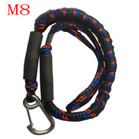 Laisse de surf tressée élastique, corde d'amarrage avec boucle automatique, accessoires marins en polyester pour yacht et surf, capacité de charge 20 kg