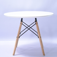 Fourniture directe d'usine Offre Spéciale Table de restaurant nordique Mini plateau rond en bois MDF et pieds Table à manger