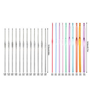 Vente directe d'usine métal 22 crochet laine crochet ensemble alumine <span class=keywords><strong>pull</strong></span> écharpe aiguille à tricoter fine dentelle aiguille - Product Image 5