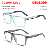Lunettes anti-lumière bleue unisexe Sunray, nouvelle collection, monture carrée tendance vintage en TR90, verres teintés AC, OEM&ODM
