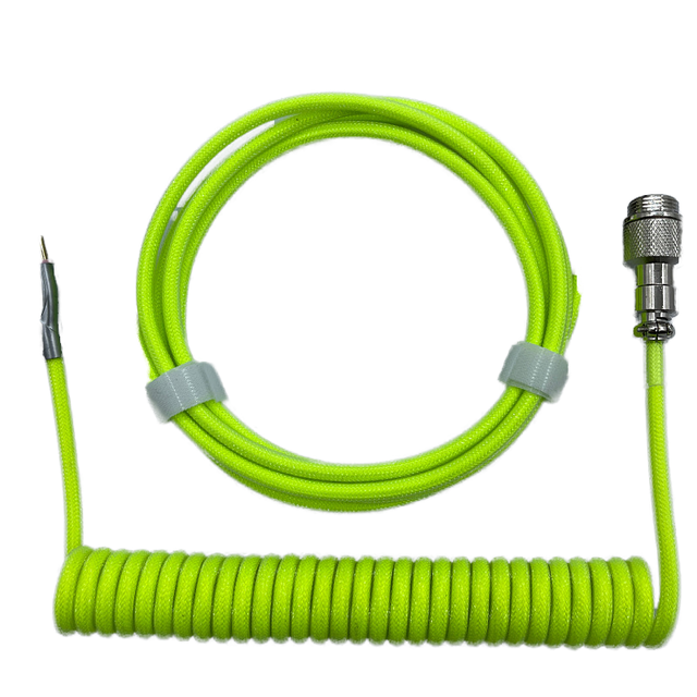 2022 Custom 1.8M Coiled Gaming Mechanical Keyboard USB Cable Type C USB Data Cable with Nylon TPE Jacket Air Plug Connector