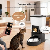 Distributeur automatique de nourriture pour animaux de compagnie avec appel vidéo bidirectionnel, application Tuya, caméra HD 1080P, grand écran, WiFi, 5L, pour chiens