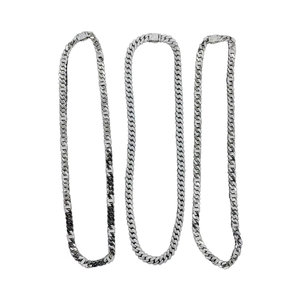 Collar de cadena fina de plata esterlina pura con 3.021g de peso para capas de pulseras de eslabones elegantes - Product Image 1