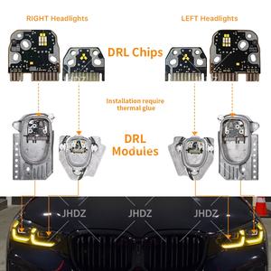 Feux de jour jaunes ambre, puces de carte LED pour <span class=keywords><strong>BMW</strong></span> G01 G02 X3 X3M, feux de jour jaunes DRL, module LED de phare, 2022 2023 - Product Image 4