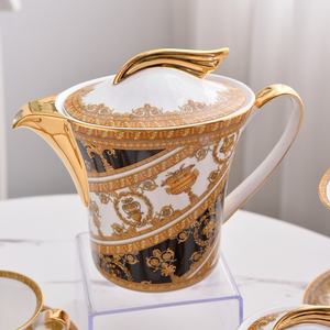 Promotion Luxe Ensemble à thé en céramique et ensemble à café en porcelaine osseuse de style occidental européen 15 pièces - Product Image 6