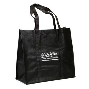 Sacs de shopping en tissu recyclable personnalisés, promotionnels, noirs, en PP non tissé - Product Image 1