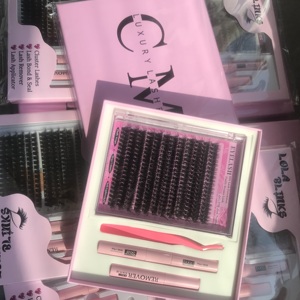 Kit d'extension de <span class=keywords><strong>cils</strong></span> à faire soi-même Bond and Seal Private Label C D Curl Segment Lashes Custom <span class=keywords><strong>Volume</strong></span> Cluster Lashes Kit Wholesale Faux <span class=keywords><strong>Cils</strong></span> - Product Image 6