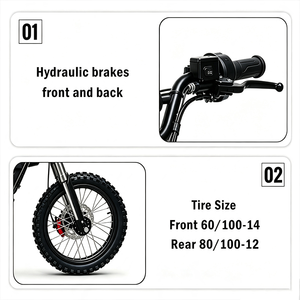 Motocicleta Eléctrica Todoterreno para Aventuras en la Montaña, 72V, Litio, Tracción Media, Una Velocidad, 80KM de Autonomía, 57-M5 - Product Image 3