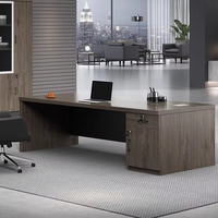 Silla de escritorio de oficina individual grande moderna, muebles de ordenador de madera para gerente simple, comedor para el hogar