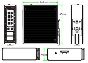 สวิตช์เครือข่าย HZGWS 8 พอร์ต 10*10/100/1000 RJ45 พร้อมพอร์ตอัปลิงค์ SFP ไฟเบอร์ 4*100/1000 สำหรับกล้องวงจรปิด CCTV IP - Product Image 1