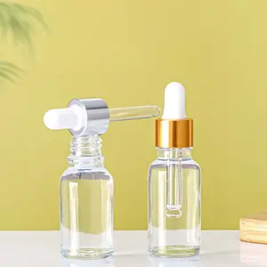 Cosmetic Packaging Glass Bottle Factory Empty 15ml 30ml 50ml Glass Hair Oil Bottles Dropper Packaging For Cosmetics