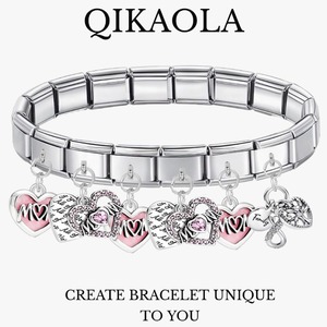 1 ud. Dijes Colgantes de Corazón de Zirconia <span class=keywords><strong>para</strong></span> Mamá, Compatibles con Pulseras de Acero Inoxidable de 9mm, <span class=keywords><strong>para</strong></span> Fabricación de Joyería DIY, el Mejor Regalo <span class=keywords><strong>para</strong></span> el Día de la Madre, Venta al por Mayor - Product Image 6