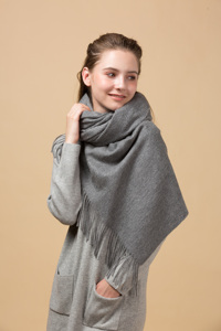 Manufacturer Wholesale Fashion Solid Color Cashmere Feel Scarf Long <b>Shawl</b> <b>Wrap</b> Customized Pattern ODM Scarf - Product Image 3