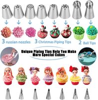 Top Vente Chaude 635 Pièces Kit de Fournitures de Pâtisserie Plateau Tournant à Gâteaux Set de Douilles Décoratives Kit d'Ustensiles de Pâtisserie