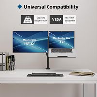 Support pour ordinateur portable, bras de moniteur, support de bureau à pince en C, entièrement réglable, inclinaison, rotation, emballage pour envoi postal