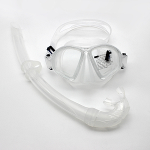 Tauch masken mit geringem Volumen Faltbare Anti-Fog-Schnorchel maske mit weichem, transparentem Silikon-Schwimm schnorchel - Product Image 1