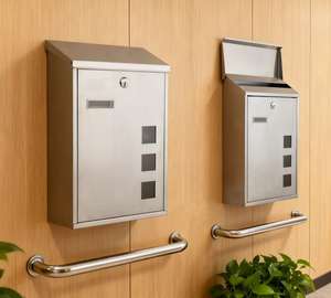 Buzón de Correos de Acero Inoxidable Grande, Montado en la Pared, con Recubrimiento en Polvo, Duradero, con Cerradura, Resistente a la Intemperie, para Paquetes - Product Image 3