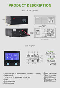 SKE 1200W onduleur de générateur de climatiseur à haute efficacité 12V 24V 220V sortie monophasée - Product Image 3