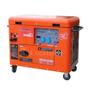 Excalibur 3kva 5kva 5.5kva 6kva 6.5kva 7kva 8kva Portable Generator Gasoline With Silent Cover Design With Type Engine