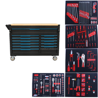 Chariot à outils roulant 420 pièces, chariot à outils multi-tiroirs avec ensemble d'outils en mousse EVA pour la réparation automobile