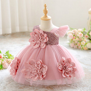 Niña Nueva flor Vestido de princesa con mangas voladoras Tutu Short R <span class=keywords><strong>Piano</strong></span> Performance Vestido de <span class=keywords><strong>Ballet</strong></span> <span class=keywords><strong>para</strong></span> niñas - Product Image 2