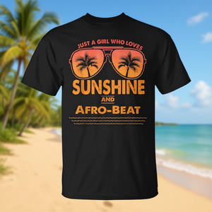 Camiseta para mujer con estampado de Just A Girl Who Loves Sunshine And Afro Beat - Product Image 3